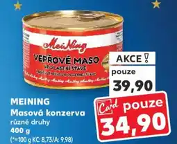Kaufland MEINING Masová konzerva nabídka