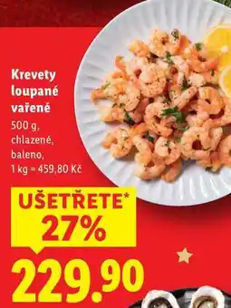 Lidl Krevety loupané vařené, 500 g nabídka