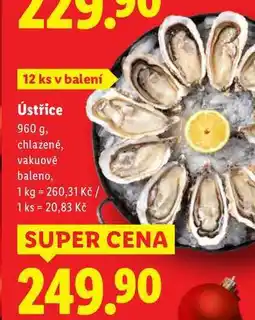 Lidl Ústřice, 960 g nabídka