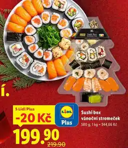 Lidl Sushi box vánoční stromeček, 580 g nabídka