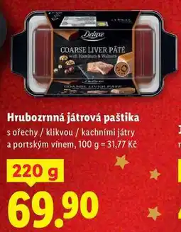 Lidl Hrubozrnná játrová paštika, 220 g nabídka