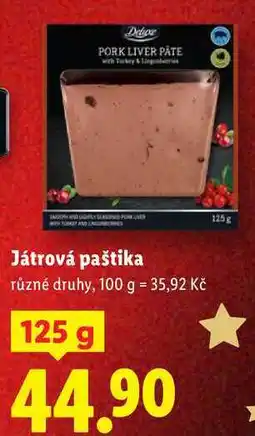 Lidl Játrová paštika, 125 g nabídka