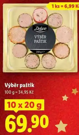 Lidl Výběr paštik, 10x 20 g nabídka
