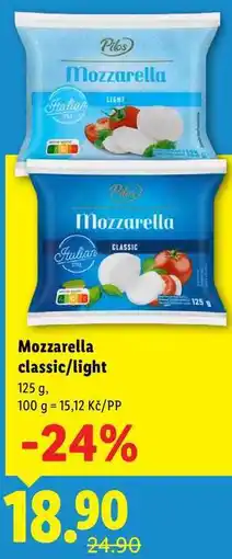 Lidl Mozzarella classic/light, 125 g nabídka