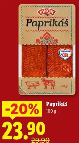 Lidl Paprikáš, 100 g nabídka