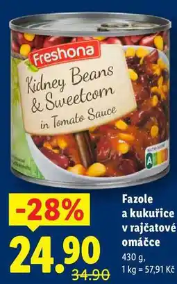 Lidl Fazole a kukuřice v rajčatové omáčce, 430 g nabídka