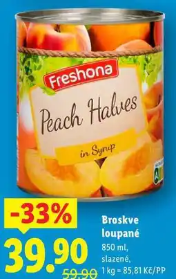 Lidl Broskve loupané, 850 ml nabídka