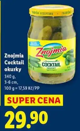 Lidl Znojmia Cocktail okurky, 340 g nabídka
