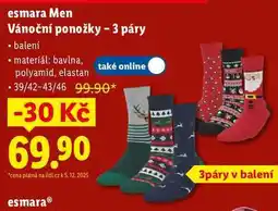 Lidl esmara Men Vánoční ponožky - 3 páry nabídka