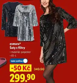 Lidl esmaraⓇ Šaty s flitry nabídka