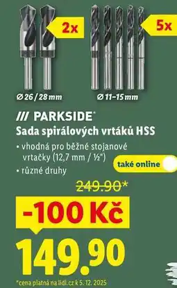 Lidl Sada spirálových vrtáků HSS nabídka