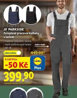Lidl Zateplené pracovní kalhoty s laclem nabídka