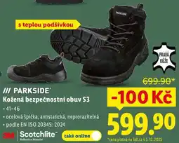Lidl Kožená bezpečnostní obuv S3 nabídka