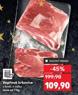 Kaufland Vepřová krkovice s kosti, v celku nabídka