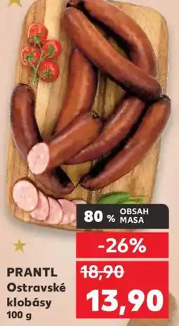 Kaufland PRANTL Ostravské klobásy nabídka