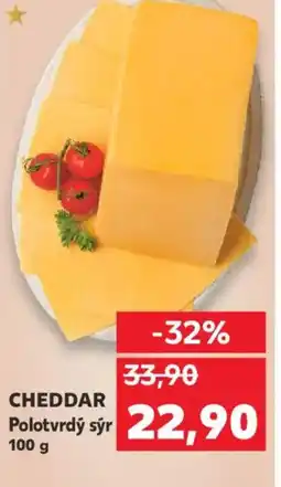 Kaufland CHEDDAR Polotvrdý sýr nabídka