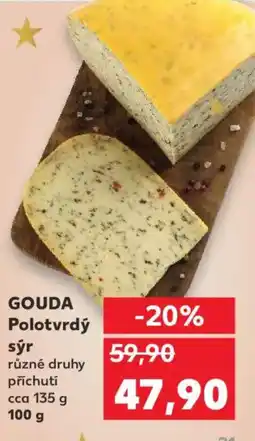 Kaufland GOUDA Polotvrdý sýr nabídka