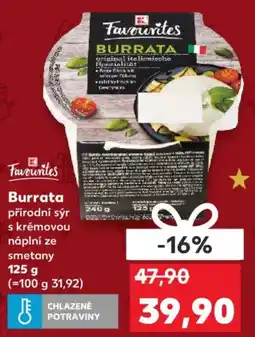 Kaufland Burrata přírodní sýr nabídka