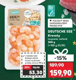 Kaufland DEUTSCHE SEE Krevety loupané, vařené nabídka