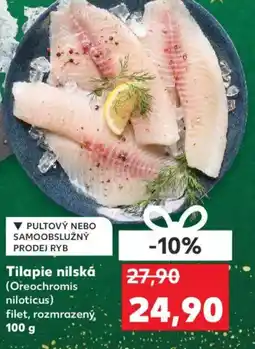 Kaufland Tilapie nilská (Oreochromis niloticus) filet, rozmrazený nabídka