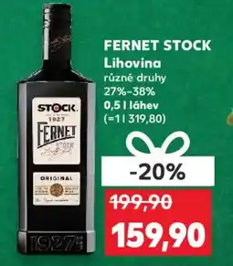 Kaufland FERNET STOCK Lihovina nabídka