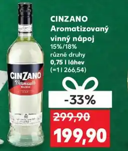 Kaufland CINZANO Aromatizovaný vinný nápoj 15%/18% nabídka
