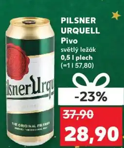 Kaufland PILSNER URQUELL Pivo světlý ležák nabídka