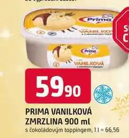 Trefa PRIMA VANILKOVÁ ZMRZLINA 900 ml s čokoládovým toppingem nabídka