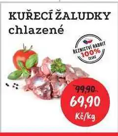 RABBIT řeznictví KUŘECÍ ŽALUDKY chlazené 1kg nabídka