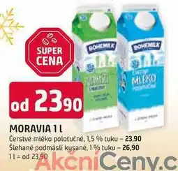 Trefa Bohemilk čerstvé mléko 1l polotučné nabídka