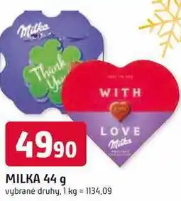 Trefa MILKA 44 g vybrané druhy nabídka