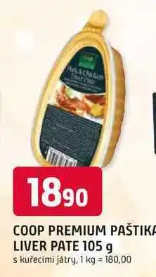 Trefa COOP PREMIUM PAŠTIKA LIVER PATE 105 g nabídka