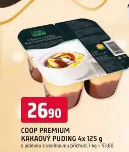 Trefa COOP PREMIUM KAKAOVÝ PUDING 4x 125 g nabídka