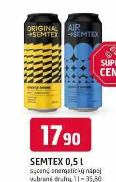 Trefa SEMTEX 0,5 L sycený energetický nápoj nabídka