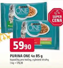 Trefa PURINA ONE 4x 85 g kapsičky pro kočky nabídka