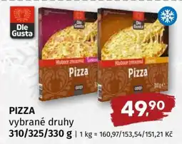 Terno Pizza vybrané druhy nabídka