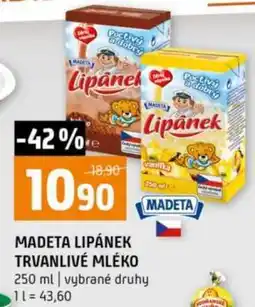 Terno Madeta Lipánek Trvanlivé mléko nabídka