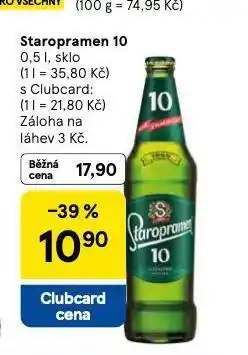 Tesco Pivo staropramen 10 nabídka