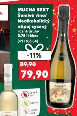 Kaufland Mucha sekt šumivé víno nabídka