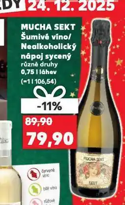 Kaufland Mucha sekt nealkoholický nápoj sycený nabídka