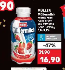 Kaufland Müllermilch mléčný nápoj nabídka