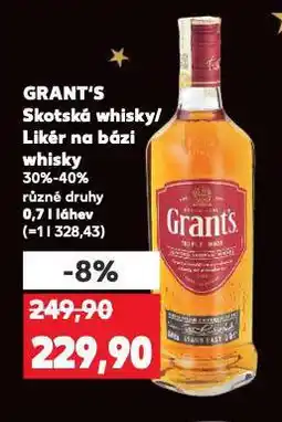 Kaufland Grant's likér na bázi whisky nabídka