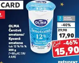 Kaufland Olma čerstvá smetana nabídka