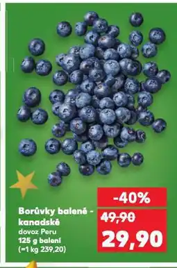 Kaufland Borůvky balené kanadské nabídka