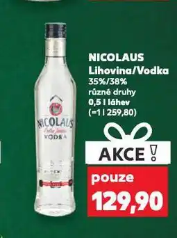 Kaufland Nicolaus vodka nabídka