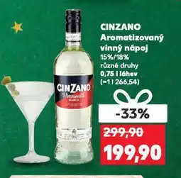 Kaufland Cinzano aromatizovaný vinný nápoj nabídka
