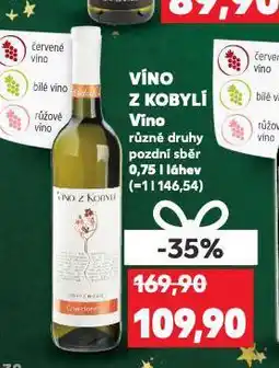 Kaufland Víno z kobylí nabídka