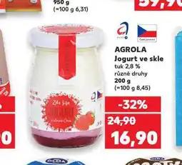 Kaufland Agrola jogurt ve skle nabídka
