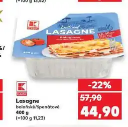 Kaufland Lasagne nabídka