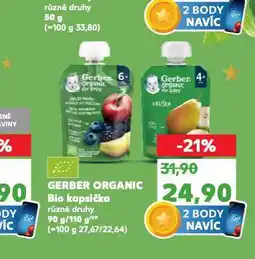 Kaufland Gerber organic bio kapsička nabídka